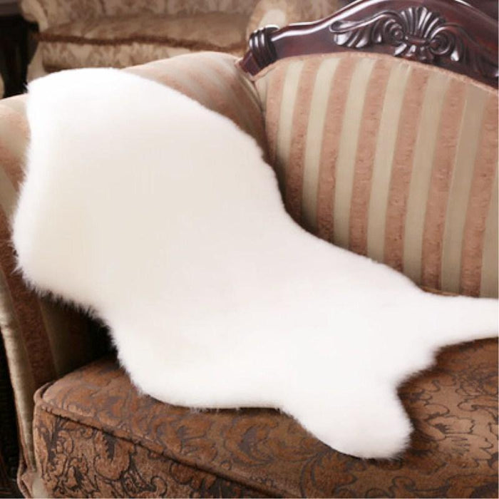Soft Artificial Sheepskin Chair Cover - LuxVerve