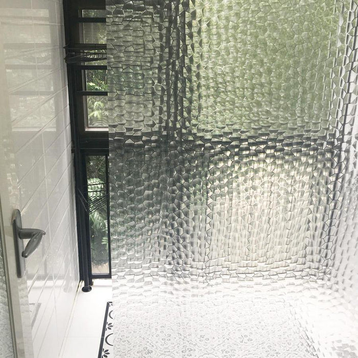 Waterproof 3D Thickened Transparent Shower Curtain - LuxVerve