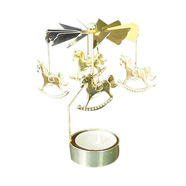Golden Metal Candle Holder - LuxVerve