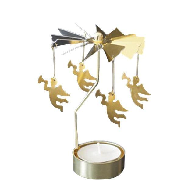 Golden Metal Candle Holder - LuxVerve