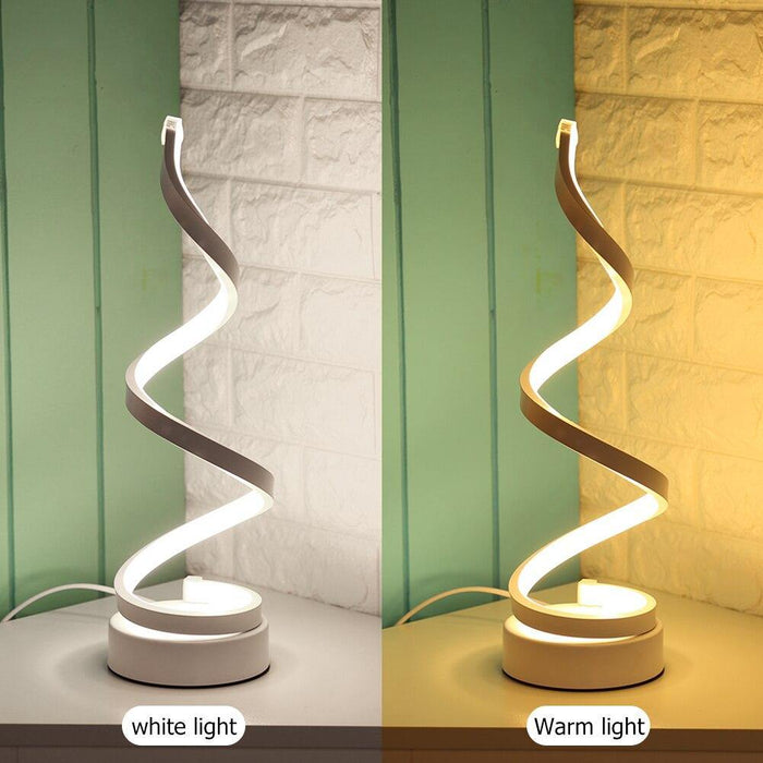 Modern LED Spiral Table Lamp - LuxVerve