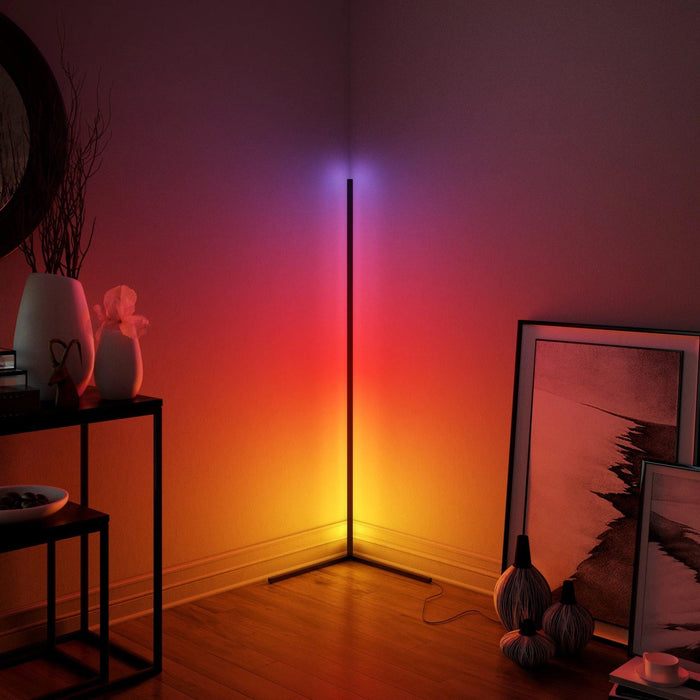 Modern LED Corner RGB Floor Lamp - LuxVerve