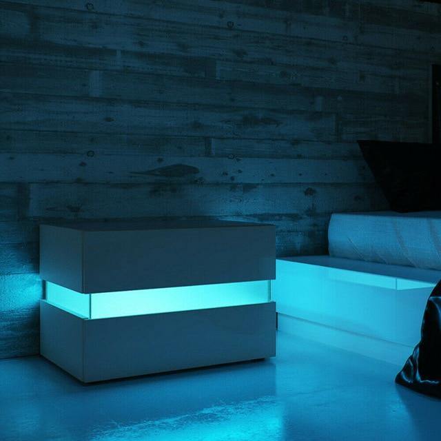 Multifunction RGB LED Nightstands Cabinet - LuxVerve
