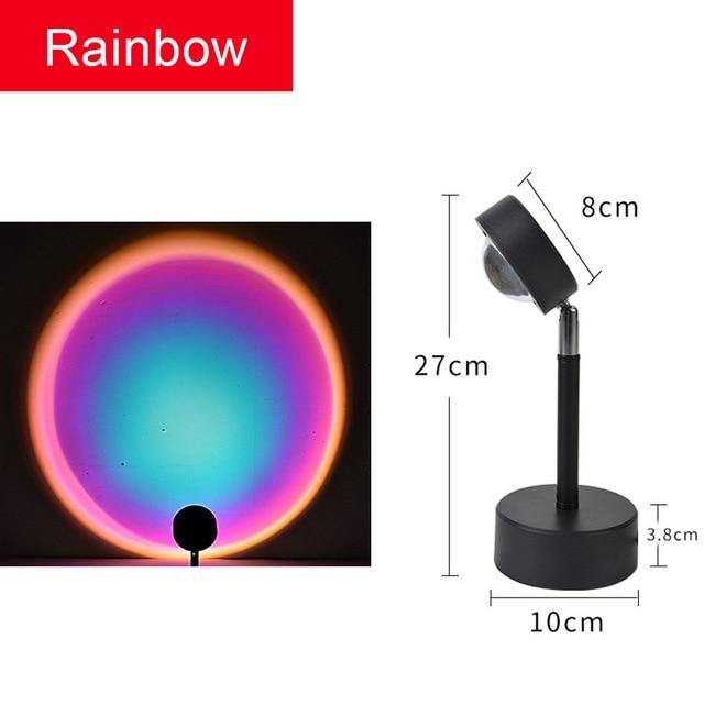 USB Button Rainbow Sunset Projector - LuxVerve